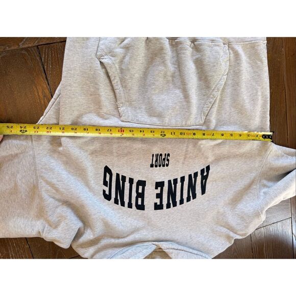 Anine Bing Grey Harvey Hoodie Size Medium - Picture 7 of 7